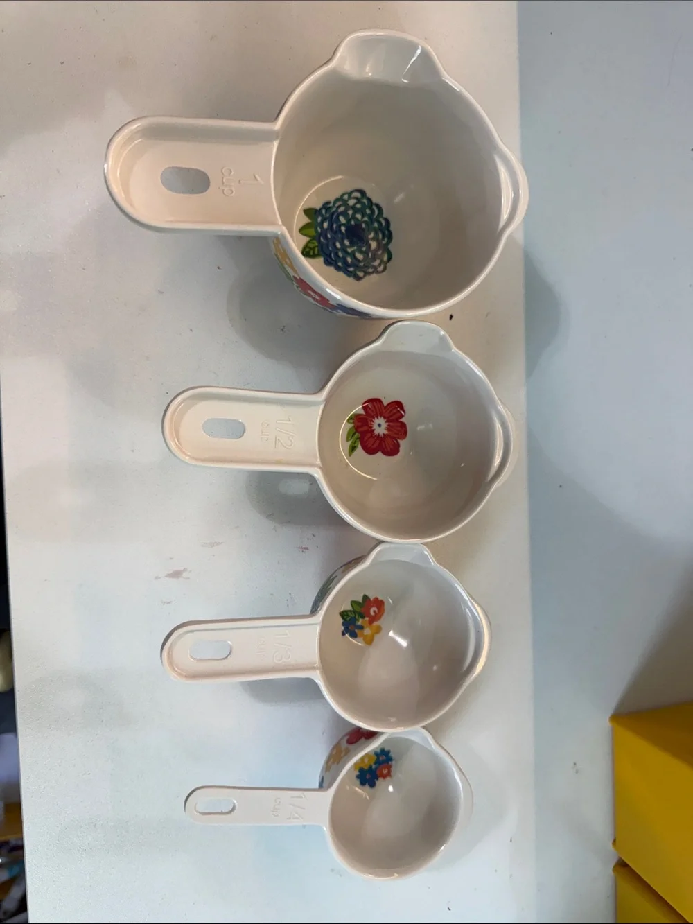 Floral Ceramic Measuring Cups - Set of 4